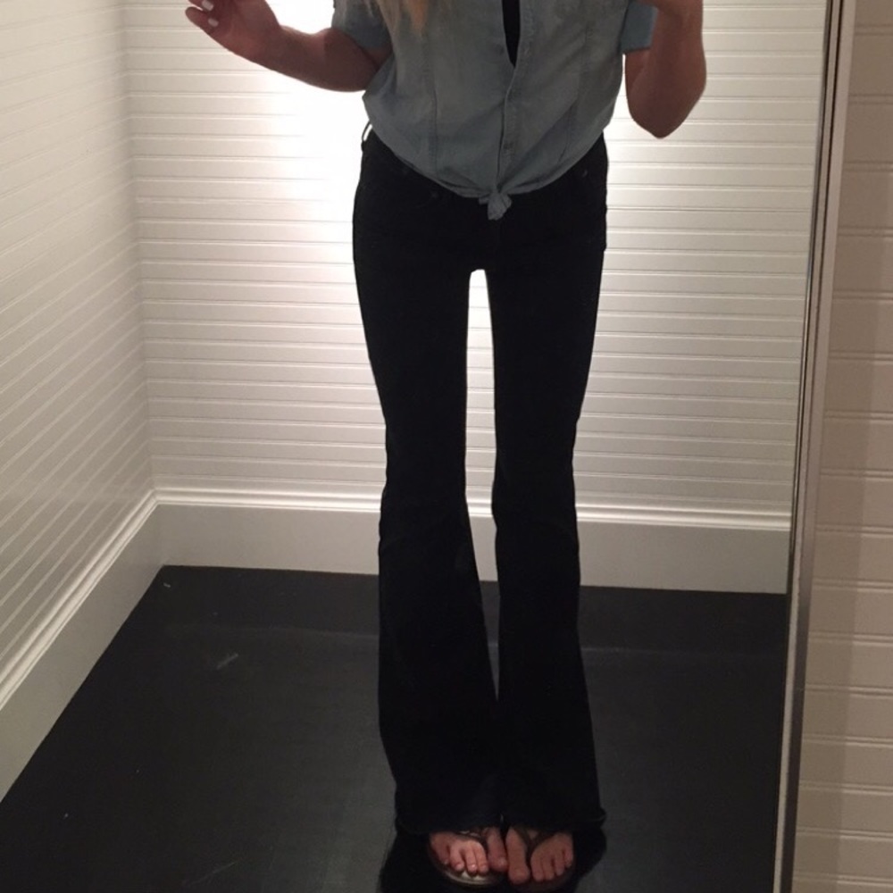 Abercrombie high rise flare jeans